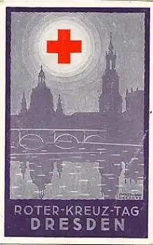 Dresden Roter-Kreuz-Tag Frauenkirche Künstlerkarte *ca. 1910