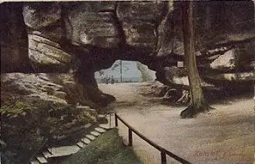 01814 Kuhstall Sächsische Schweiz Höhle Grotte *ca.1910