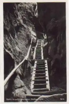 01824 Hohnstein Wolfsschlucht Höhle Grotte *ca.1940