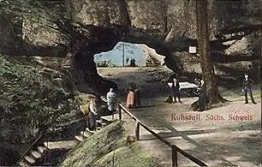 01814 Kuhstall Sächsische Schweiz Höhle Grotte *ca.1910