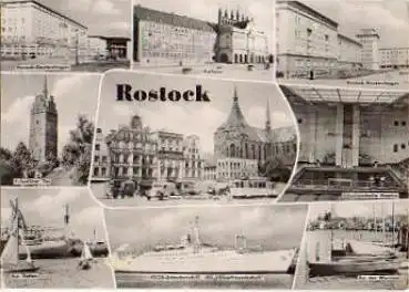 Rostock Straßenbahn Fährschiff gebr. ca. 1960