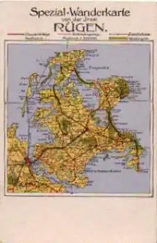 18454 Insel Rügen Spezial-Wanderkarte *1940