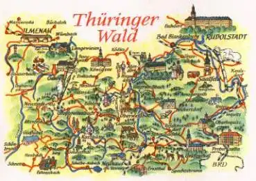 98744 Thüringer Wald Künstlerkarte Alfred Hoppe * ca. 1970