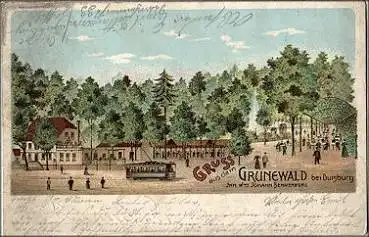 47053 Grunsewald Litho Straßenbahn o 9.5.1902