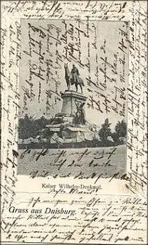 Duisburg Kaiser Wilhelm-Denkmal o 25.9.1900