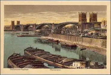 Duisburg Hochfeld Rheinbrücke * ca. 1920