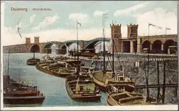 Duisburg Rheinbrücke o 3.11.1908