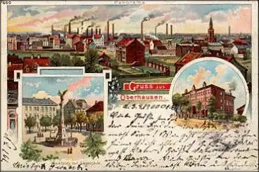 Oberhausen Farblitho o 4.4.1900