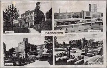 46135 Oberhausen Hauptbahnhof Straßenbahn * ca. 1930