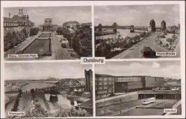 Duisburg Bahnhof Straßenbahn gebr. ca. 1950