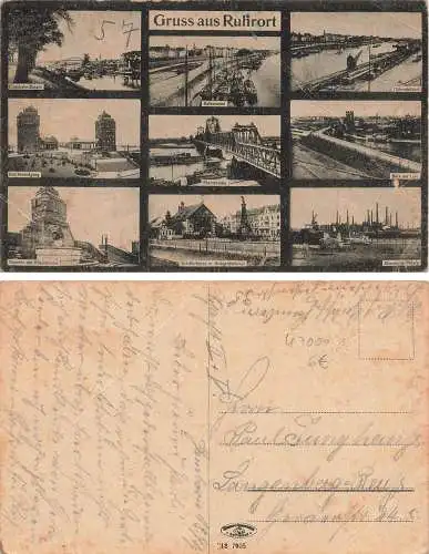 Duisburg Ruhrort gebraucht 1919