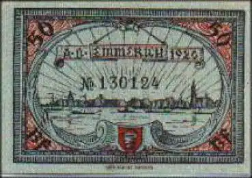 46468 Emmerich, Städtenotgeld, Wert 50 Pfennige 1920