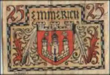 46468 Emmerich Städtenotgeld 25 Pfennige 1920