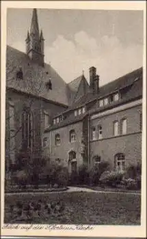 45711 Meckinghoven Kloster und Exerzitienhaus Pforte und Kirche o 30.8.1951