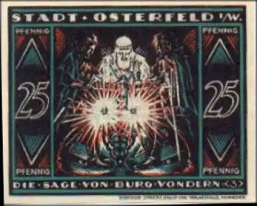 Osterfeld Oberhausen Städtenotgeld 25 Pfennig Nr. 3 1921
