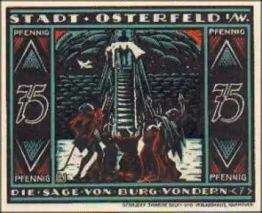 Osterfeld Oberhausen Städtenotgeld 75 Pfennig Nr. 7 1921