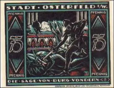 Osterfeld Oberhausen Städtenotgeld 75 Pfennig Nr. 8 1921
