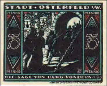 Osterfeld Oberhausen Städtenotgeld 75 Pfennig Nr. 9 1921