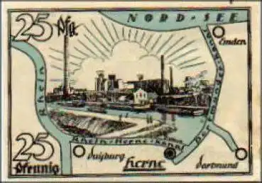 44600 Herne Städtenotgeld Wert 25 Pfennig 1921