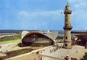 Warnemünde Gaststätte Teepott Leuchtturm * ca. 1975