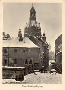 Dresden Frauenkirche im Winter o 24.12.1958