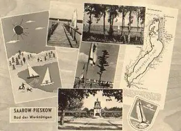 15526 Saarow-Pieskow Landkartenkarte o 19.6. 1960