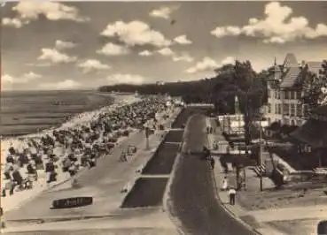 18225 Kühlungsborn Strand mit Promenade o 23.6.1962