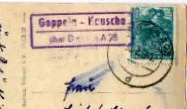 01728 Goppeln-Kauscha, Landpoststempel, Posthilfsstellenstempel, o 30.12.1959 auf AK