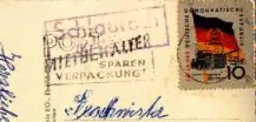 02829 Schlauroth Landpoststempel o 8.7.1961 auf AK Görlitz Untere Berliner Straße