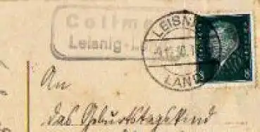 04808 Collmen Landpoststempel o 3.12.1930 auf Geburtstagskarte