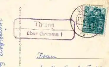 04683 Threna über Grimma 1 Landposstempel Belgershain o 15.4.1960 auf Osterkarte