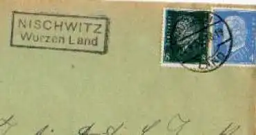 04808 Nischwitz Thallwitz Landpoststempel o 20.4.1933 auf Umschlag
