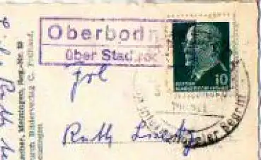 07646 Oberbodnitz Landpoststempel o ca. 1960 auf AK Alt-Schleusingen