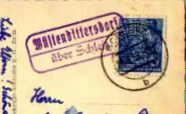 07907 Wüstendittersdorf Landpoststempel Posthilfsstellenstempel o 20.5.1958 auf AK