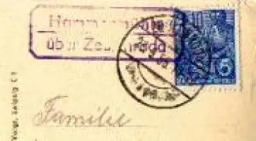 07937 Hammermühle über Zeulenroda Landpoststempel auf AK o 23.9.1958