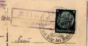 04683 Klinga über Grimma Landpoststempel Parthenstein o 4.9.1939