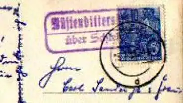 07909 Wüstendittersdorf Landpoststempel Posthilfsstellenstempel o ca.1958 auf AK