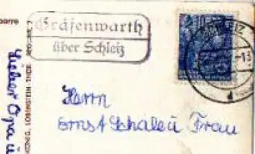 07929 Gräfenwarth Landpoststempel o 23.06.1951 auf AK Bleiloch-Saaletalsperre