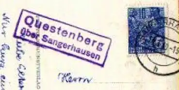 06536 Questenberg Landpoststempel o 18.7.1959 auf AK Kyffhäuser
