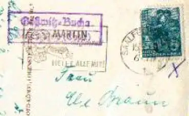 07334 Goßwitz-Bucha Landpoststempel auf AK Ferienheim "Aktivist" o 15.3.1960