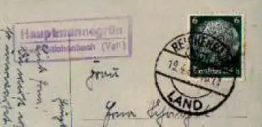 08468 Hauptmannsgrün Landpoststempel o 19.4.1939 auf AK  Jüterborg Gerichtslaube am Rathaus