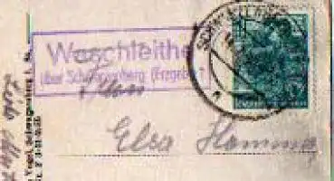08358 Waschleithe Landpoststempel o 14.07.1960 auf AK Köhlerhütte-Fürstenbrunn