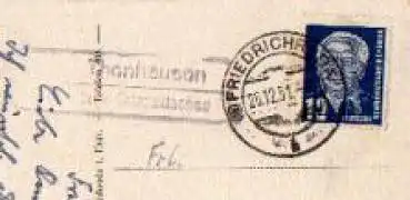 08451 Thonhausen Landpoststempel Posthilfsstellenstempel o 26.12.1951 auf AK