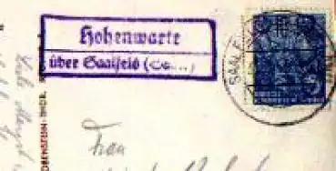 07338 Hohenwarte Landpoststempel o 31.3.1953 auf AK Stausee Hohenwartesperre