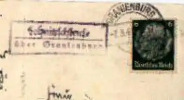 16516 Lehschnitzschleuse Landpoststempel Posthilfsstellenstempel o 07.03.1941