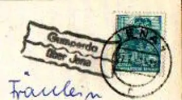 07768 Gumpera Landpoststempel o 27.7.1965 auf AK Leuchtenburg bei Kahla
