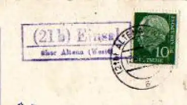 58769 Einsal über Altena Landpoststempel auf Osterkarte o 1952