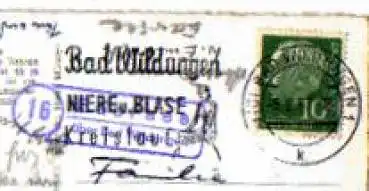 34549 Edersee, Landpoststempel, Posthilfsstellenstempel, o 05.06.1957