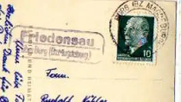 39291 Friedensau Möckern  Landpoststempel o 3.7.1963 auf Ak ​​​​​​​ Kyffhäuser-Unterburg