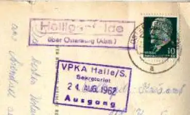 39606 Heiligenfelde Landpoststempel Posthilfsstellenstempel o 23.5.1962
